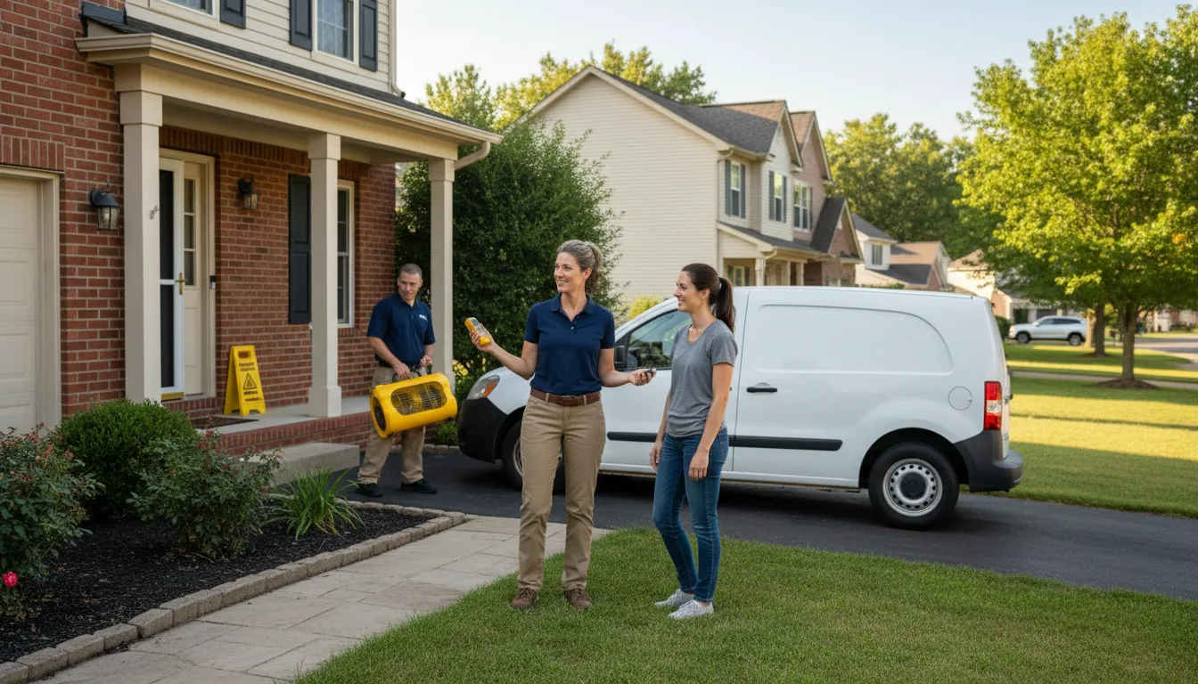 Residential water damage restoration in Clarks Mills, PA